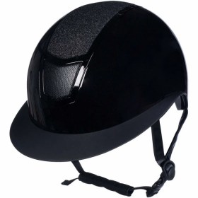 HKM Herren Shiny Diamond Reithelm, Schwarz, L